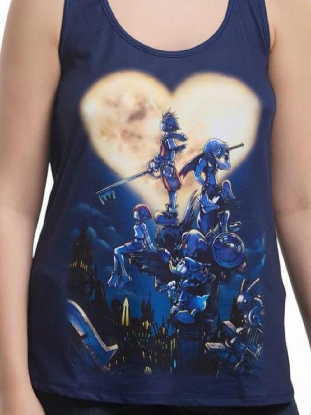 Disney Kingdom Hearts Poster Mesh Girls Tank Top Size M